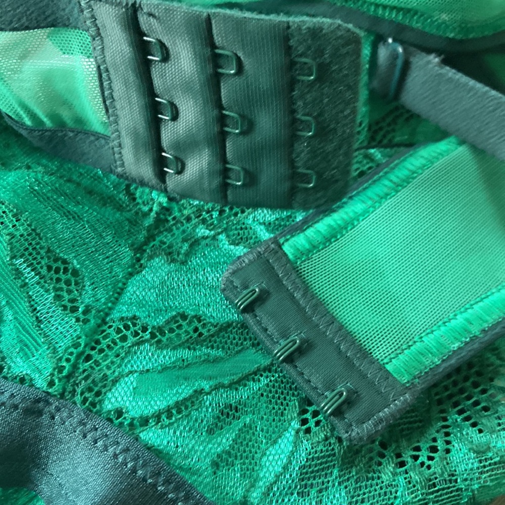 Auden Large Green Lacey Chemise Nightgown Lingerie Thong Panty Intimate Set - Picture 5 of 5